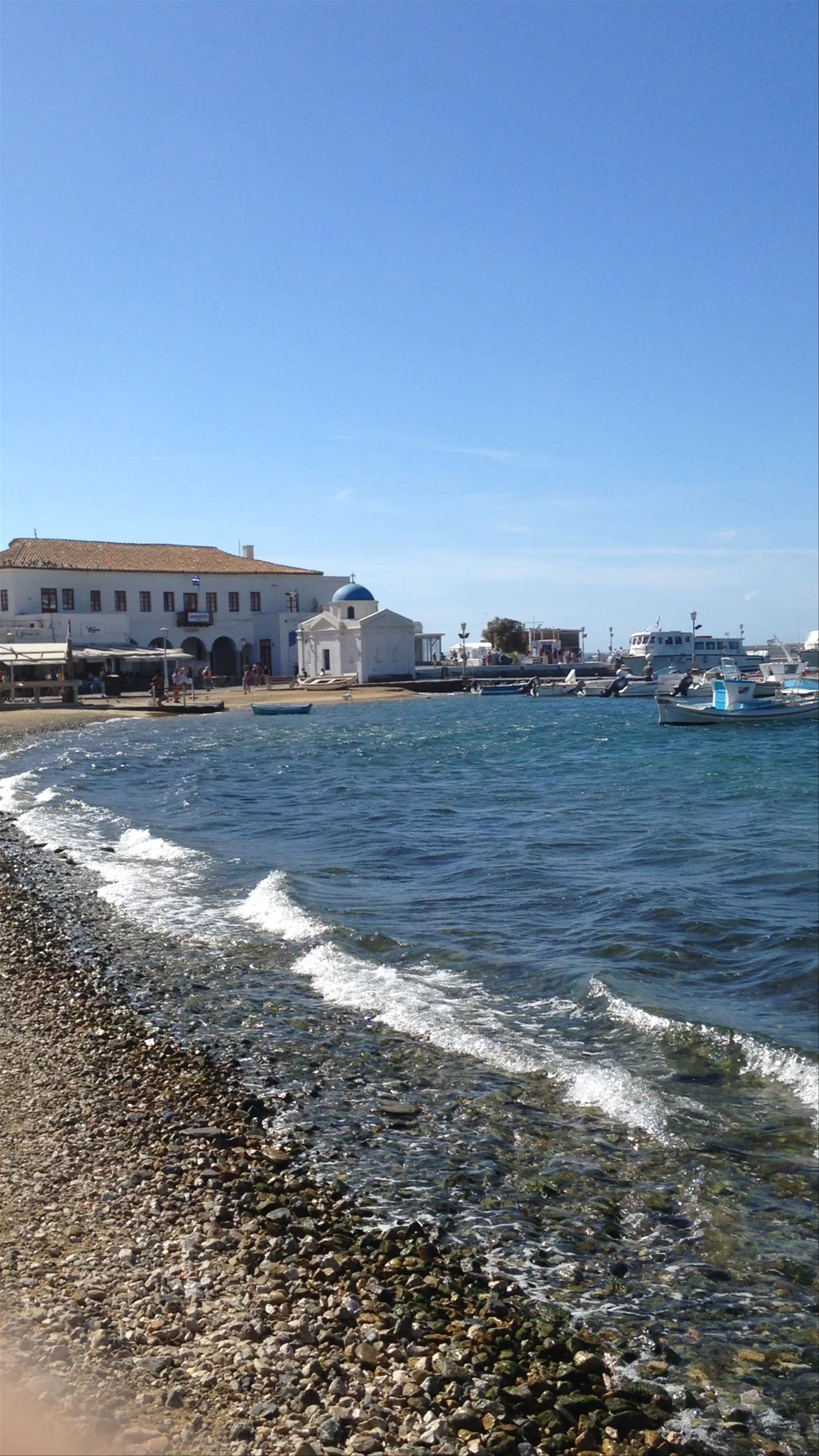 Mykonos Old Port: Sunlit Shores and Charming Waterfront