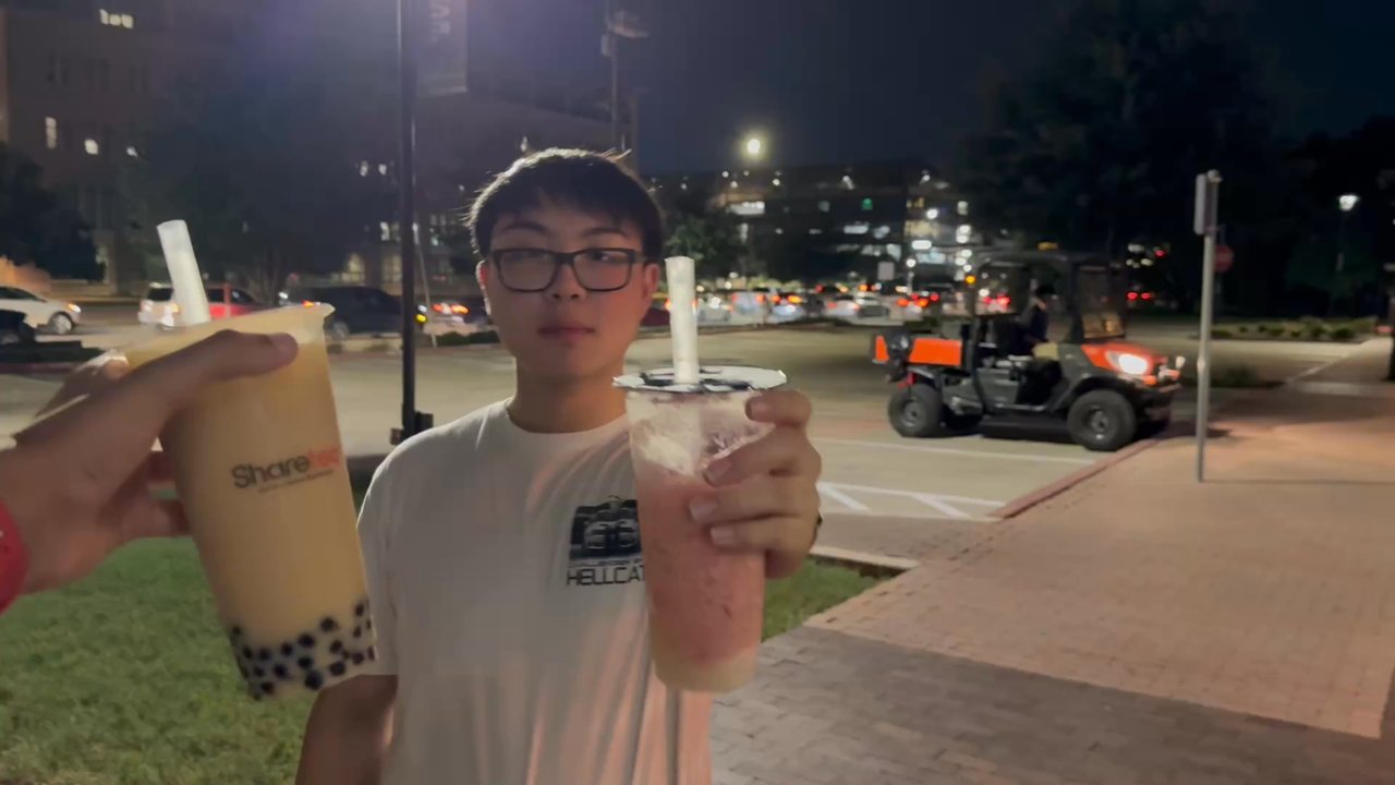 Sharetea - outdoor gathering & go-to drinks  (milk green tea w/ boba in my hand) - Bubble Tea Near Me - College Station, Texas