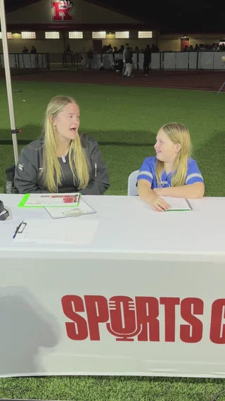 Video thumbnail for video titled Charlotte, Jr Sportscaster, interviews Taryn