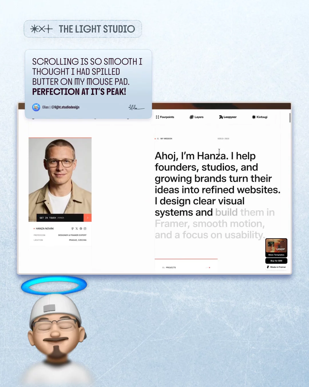 @Pawel Gola @Tymofii Bak  @Pixcut Studio LLC TOP 3 FRAMER TEMPLATES OF THIS WEEK!Yo, Elias here. Gonna do ratings from now on. One thing I really like is sitting at the couch and just browsing through other works. I sit and yap in my head a lot. Then I thought, there must be people who also love to rate or wondering what is good at Ai Pandemic period.  I believe I have a good taste. So I picked 3 goated templates that I wanted to share with y’all.  If you looked through all of them, let me know which is your fav and can Ai beat these guys? (I don’t think so, and will defend that until my last breath).