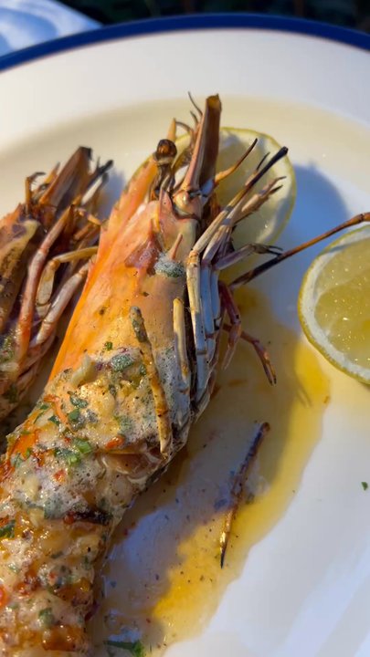 Pisces - Portuguese U3 prawns grilled to perfection. - Mediterranean Near Me - Las Vegas, Nevada