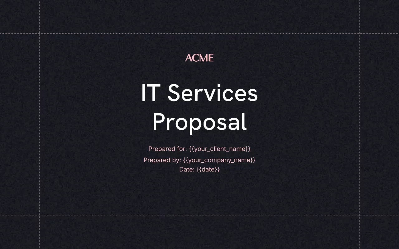 Preview of IT Services Proposal Template