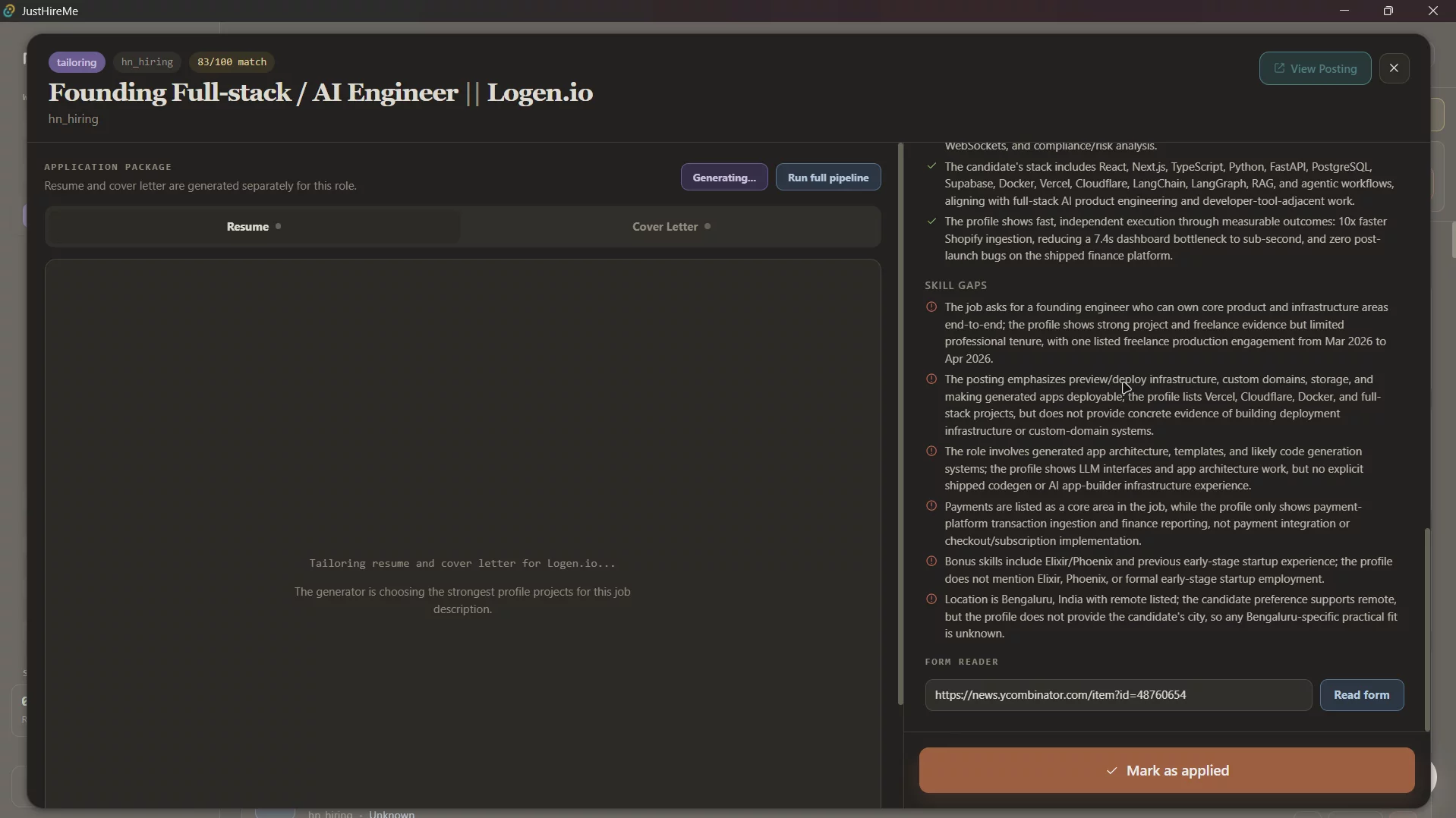 JustHireMe - Local-first AI job intelligence image 1