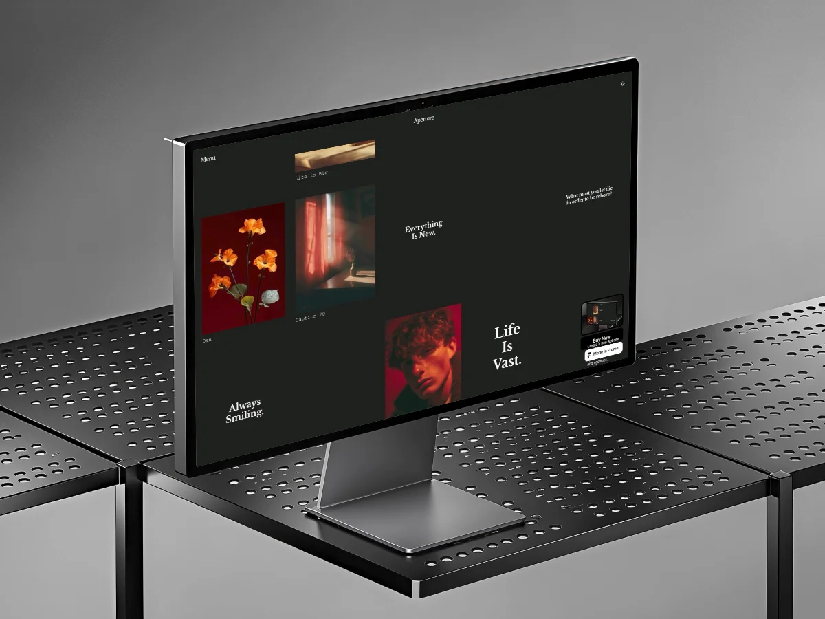 Aperture FolioInfinite Scroll Cinematic by Pixels