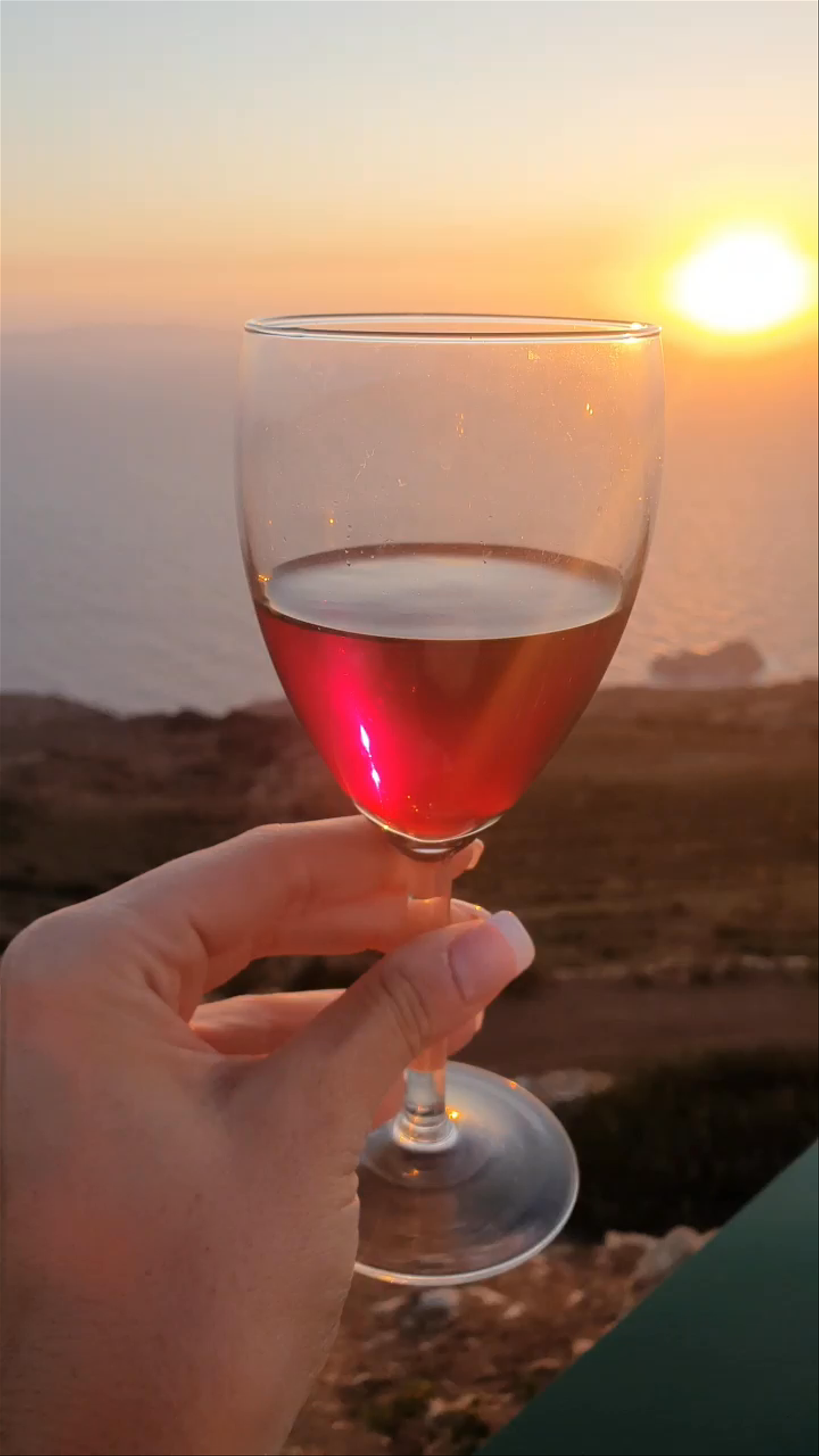 Sunset Serenity with Wine in Manalis, Sikinos, Greece