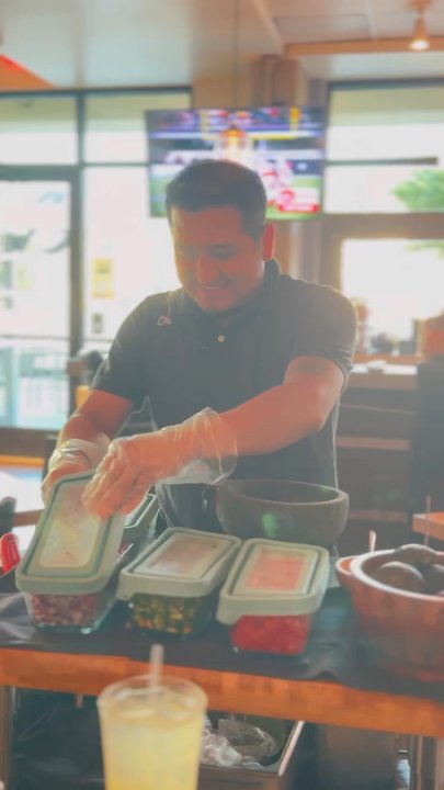 Mena's Tex-Mex Grill - Guacamole prepared fresh by our table - Tex-Mex Near Me - Flower Mound, Texas