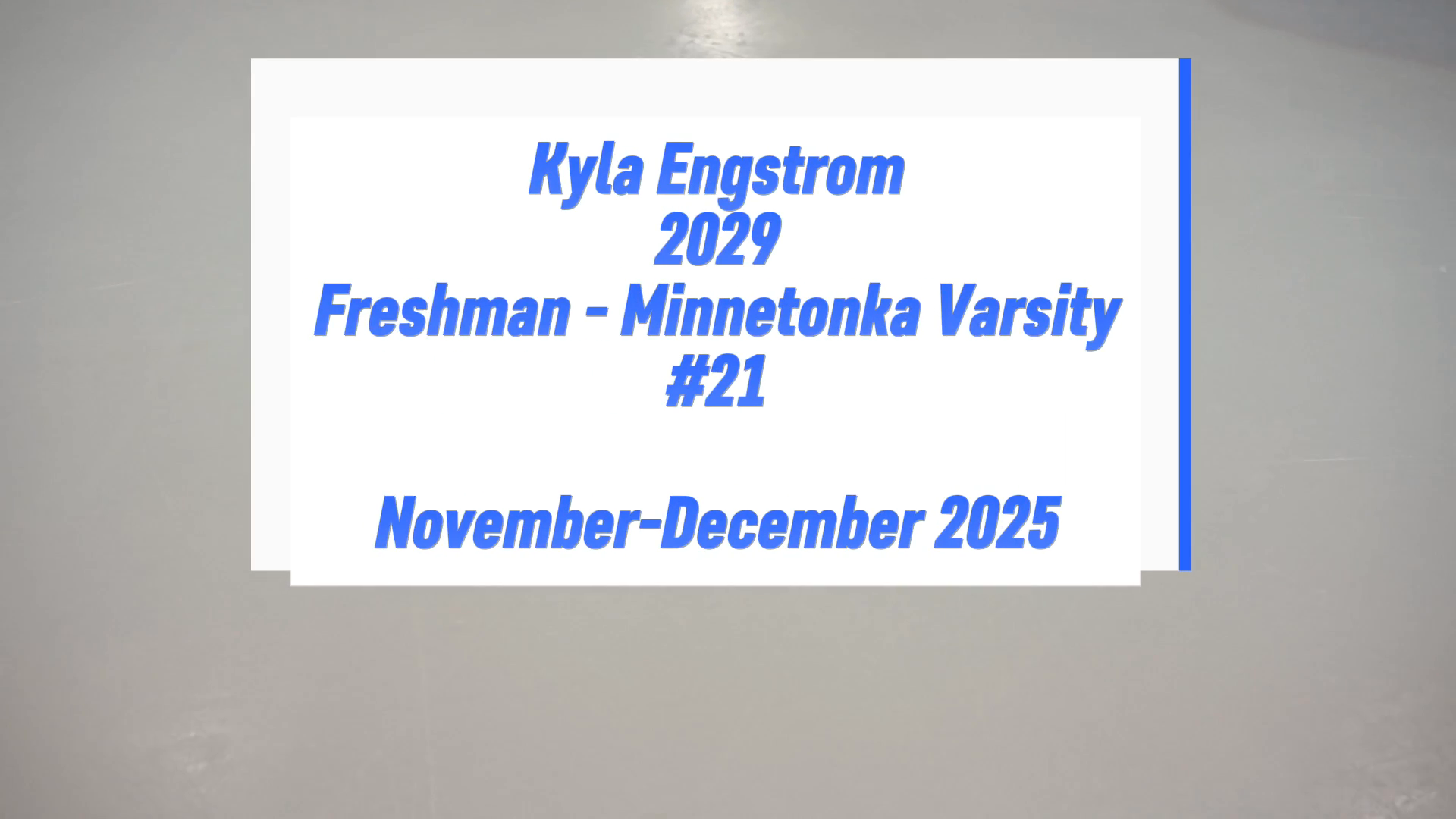 Kyla Engstrom | 2029 | Freshman - Minnetonka High (W) |#21