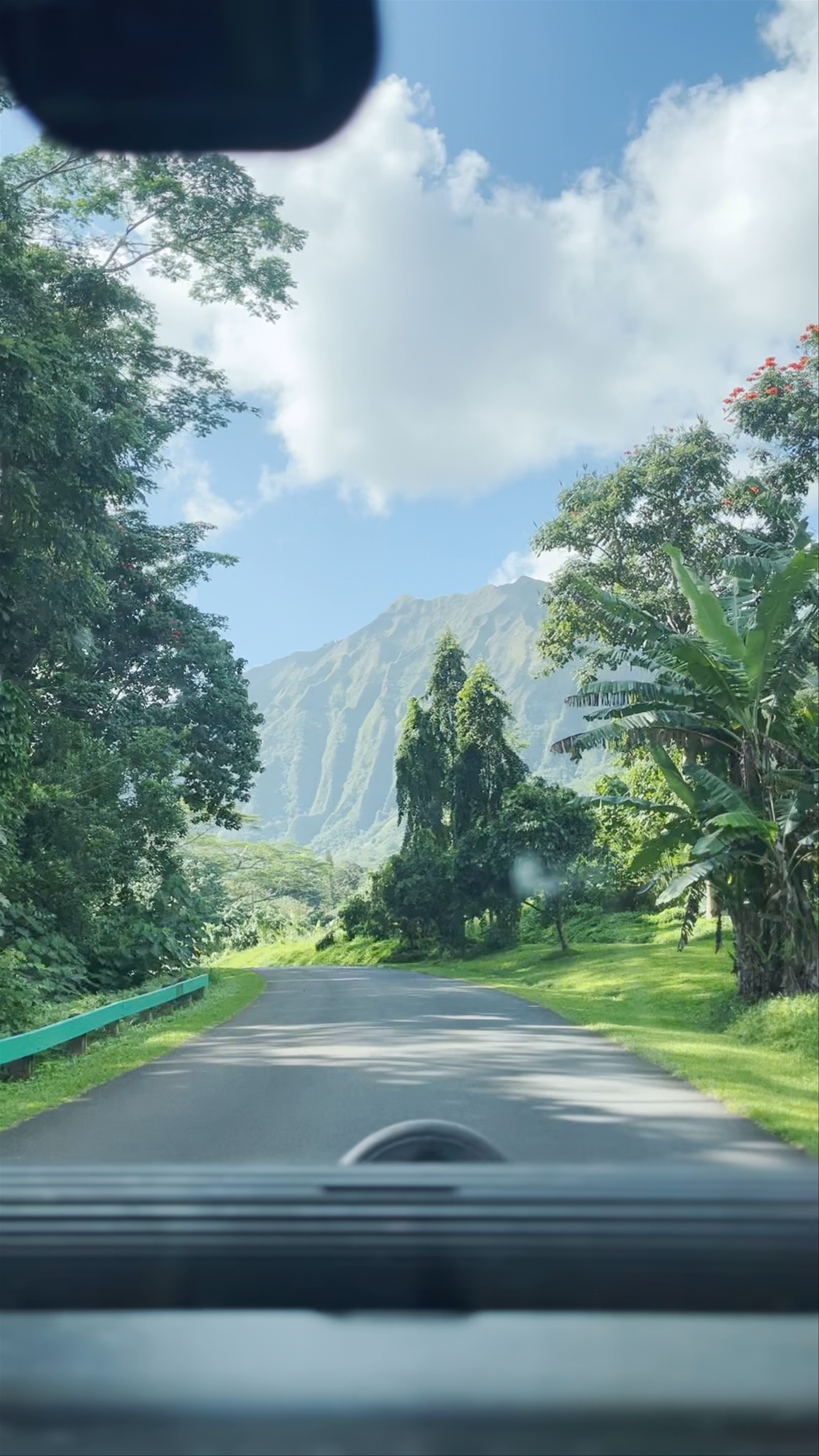 Scenic Drive through Hoʻomaluhia Botanical Garden, Kaneohe, Hawaii