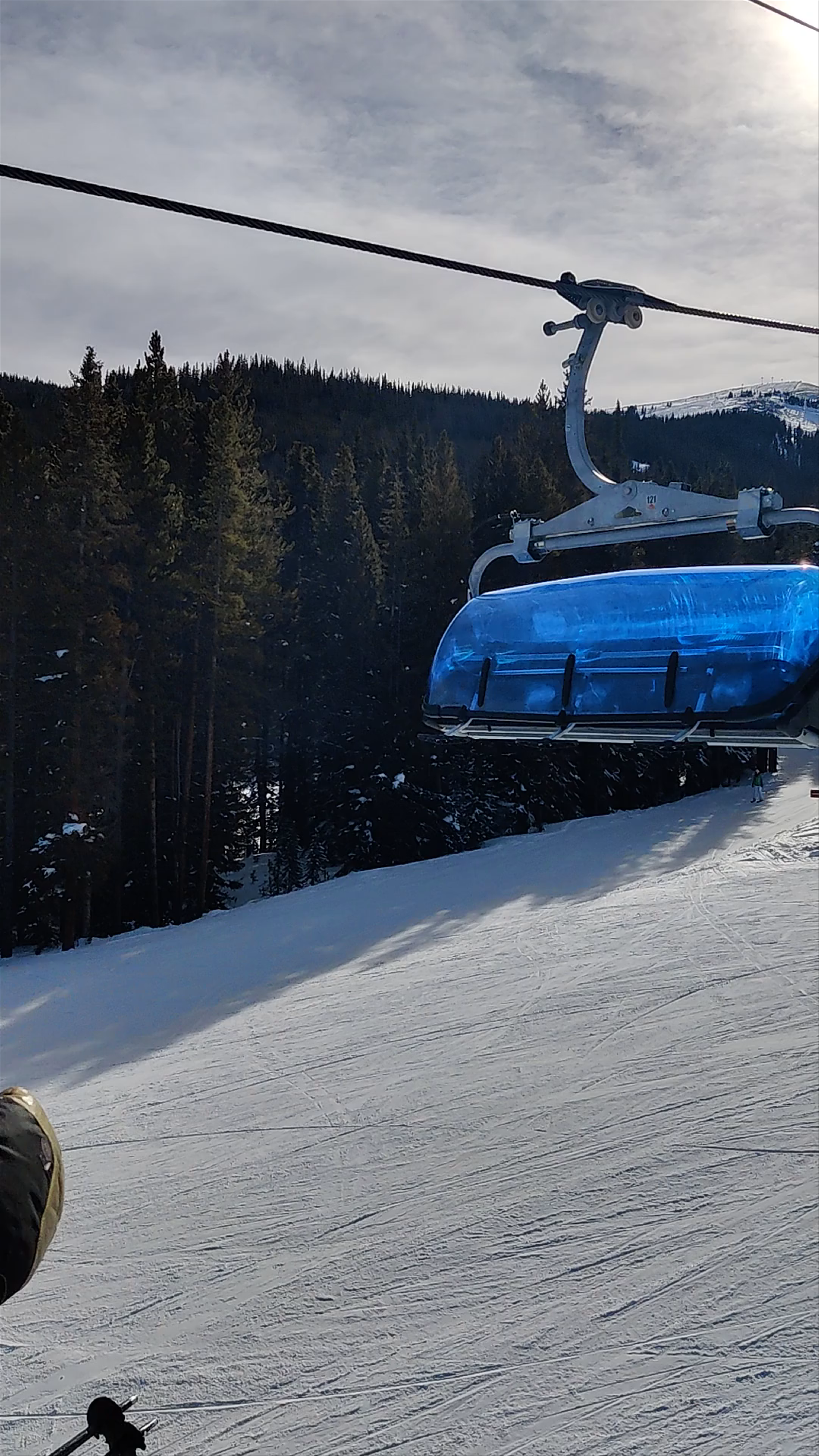 Copper Mountain Resort Chairlift Ride in Winter