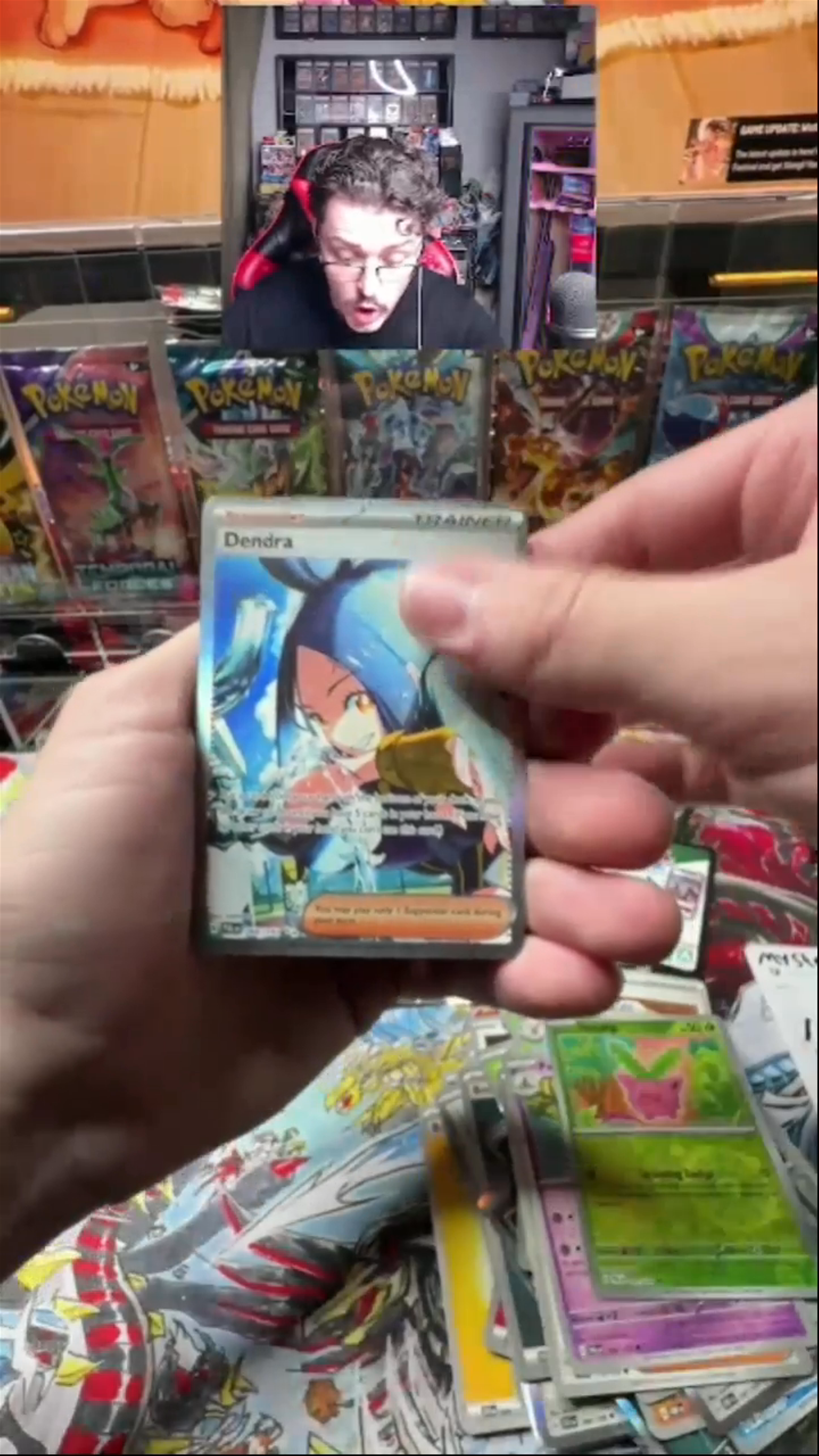 Paldea Evolved DENDRA from Charizard EX box