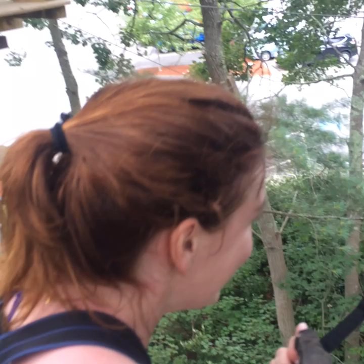 TreeTop Adventures - The last jump from The Ring of Kerry course - Challenge Courses Near Me - Canton, Massachusetts