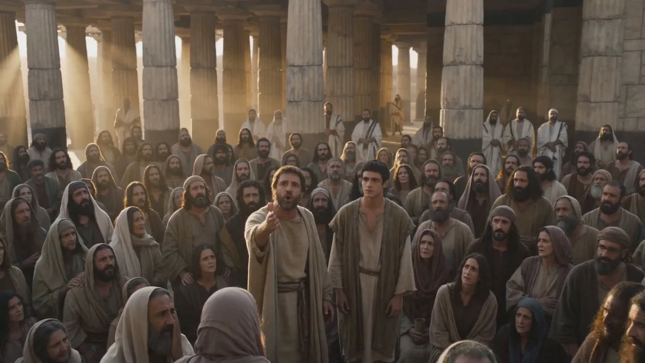 Peter and John preching the Gospel - Acts 3