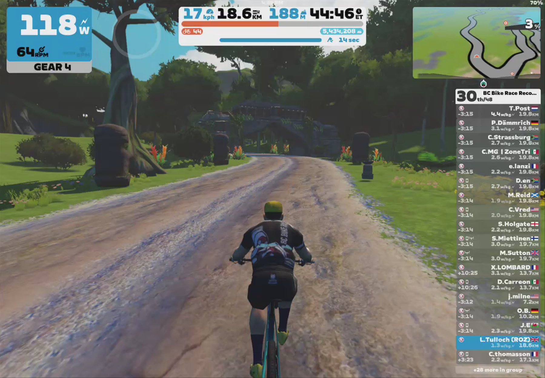 Zwift - Group Ride: BC Bike Race Recovery Ride (E) on Handful Of Gravel in Watopia