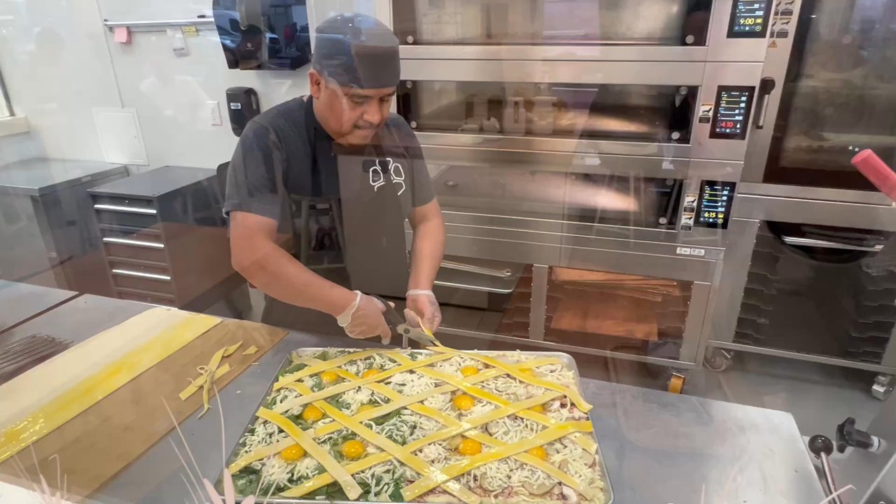 Rosetta Bakery - Making the pizza - Bakeries Near Me - New York, New York