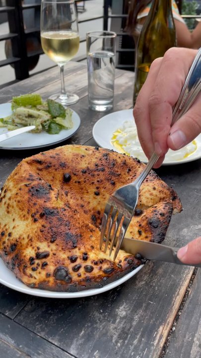 Roberta's - House Made Stracciatella with Bread - do yourself a favor and order this! - Pizza Near Me - Culver City, California