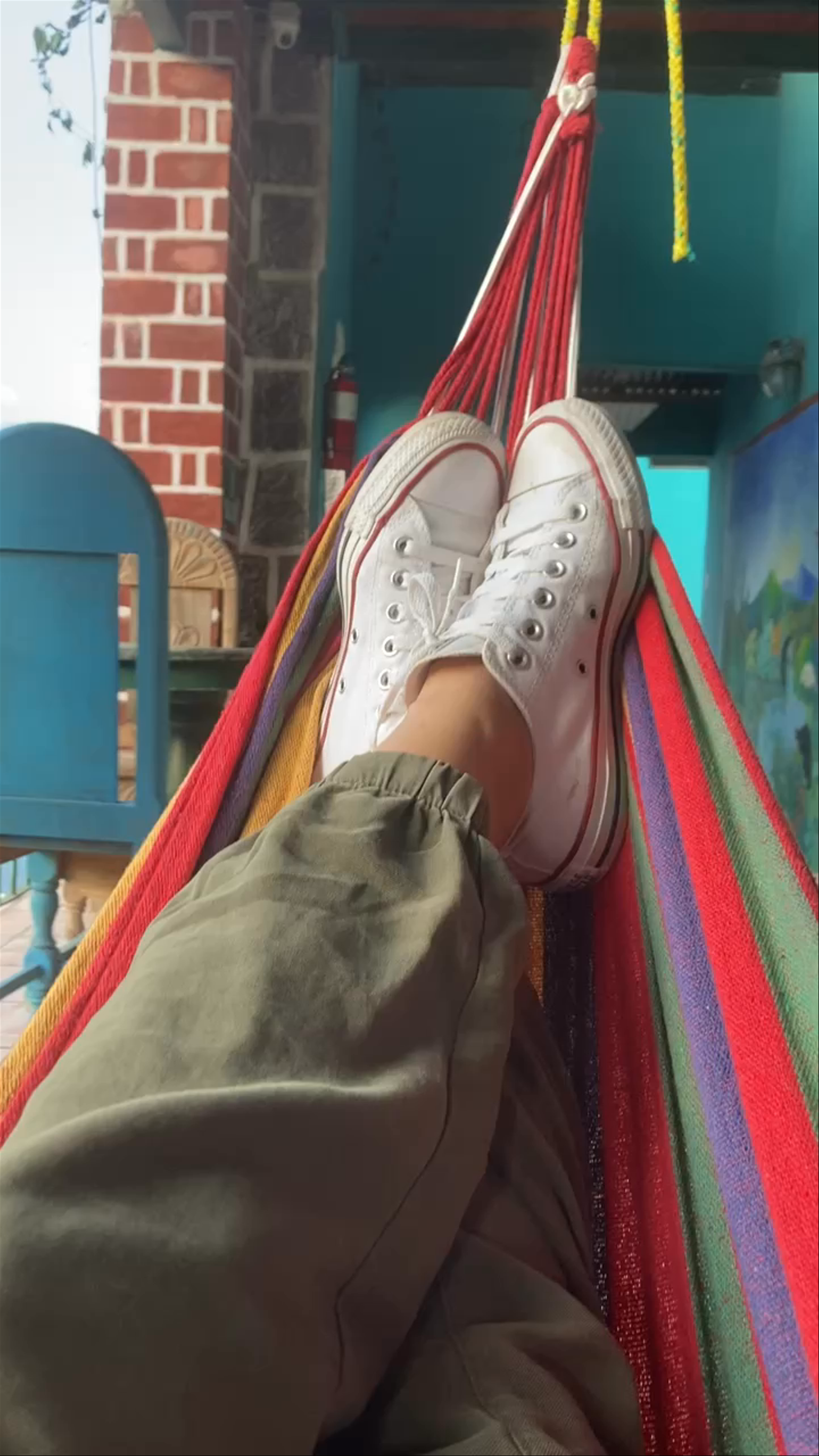Relaxing Hammock View at Eco Hotel Uxlabil Atitlan, San Juan La Laguna