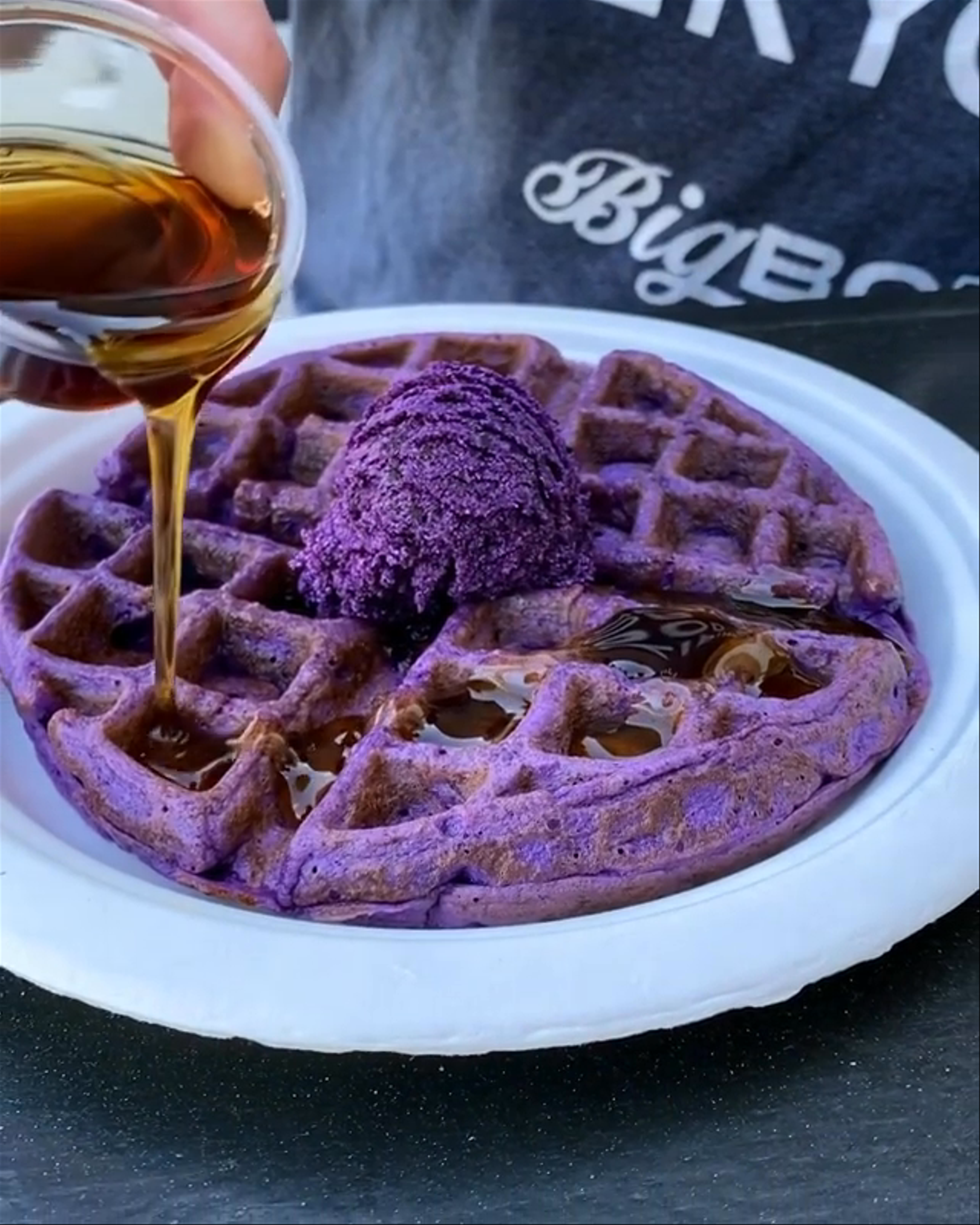 Ube Waffles - SUNDAYS ONLY dish at Big Boi in Los Angeles