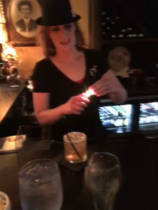 The Hound's Tale - Lighting a rye drink on fire! - New American Near Me - Williamsburg, Virginia