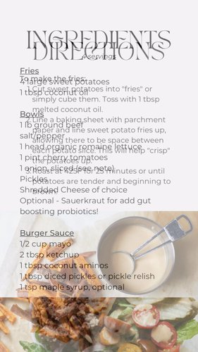 Staple Recipe | Burger Bowls with Sweet Potato Fries