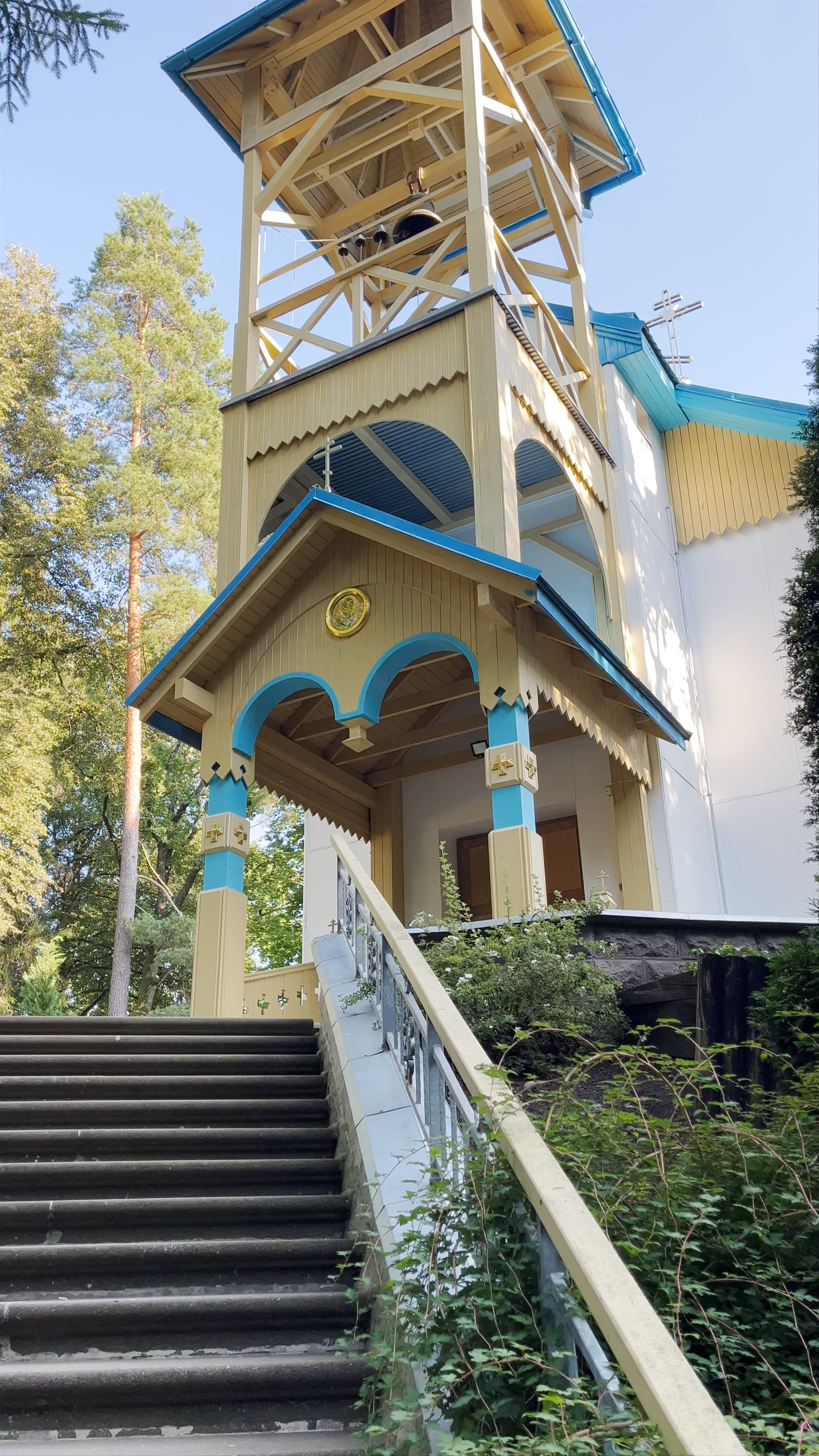 Ogres Sv. Nikolaja Orthodox Church Bell Tower in Summer Light
