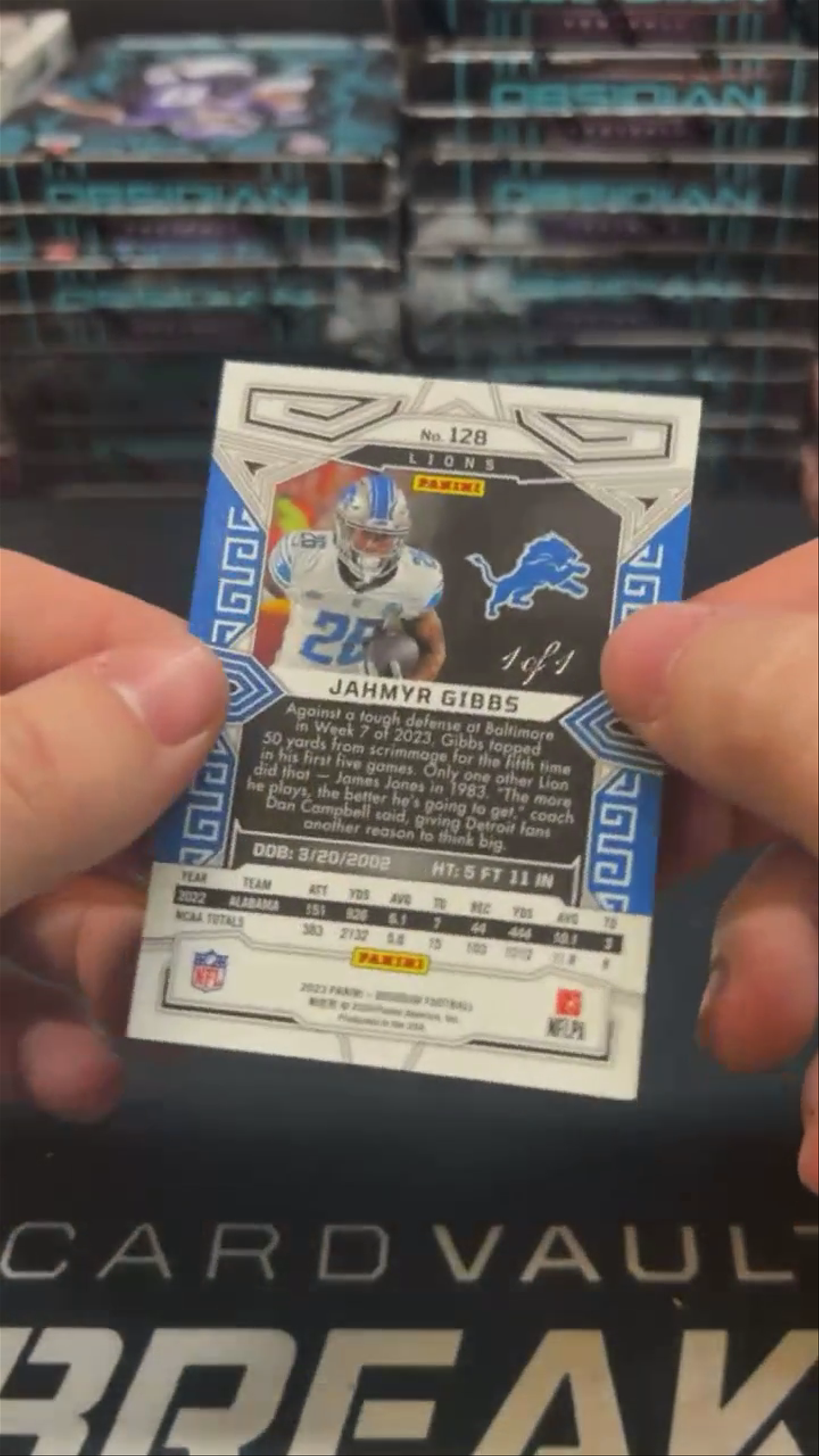 Jahmyr Gibbs 1/1 