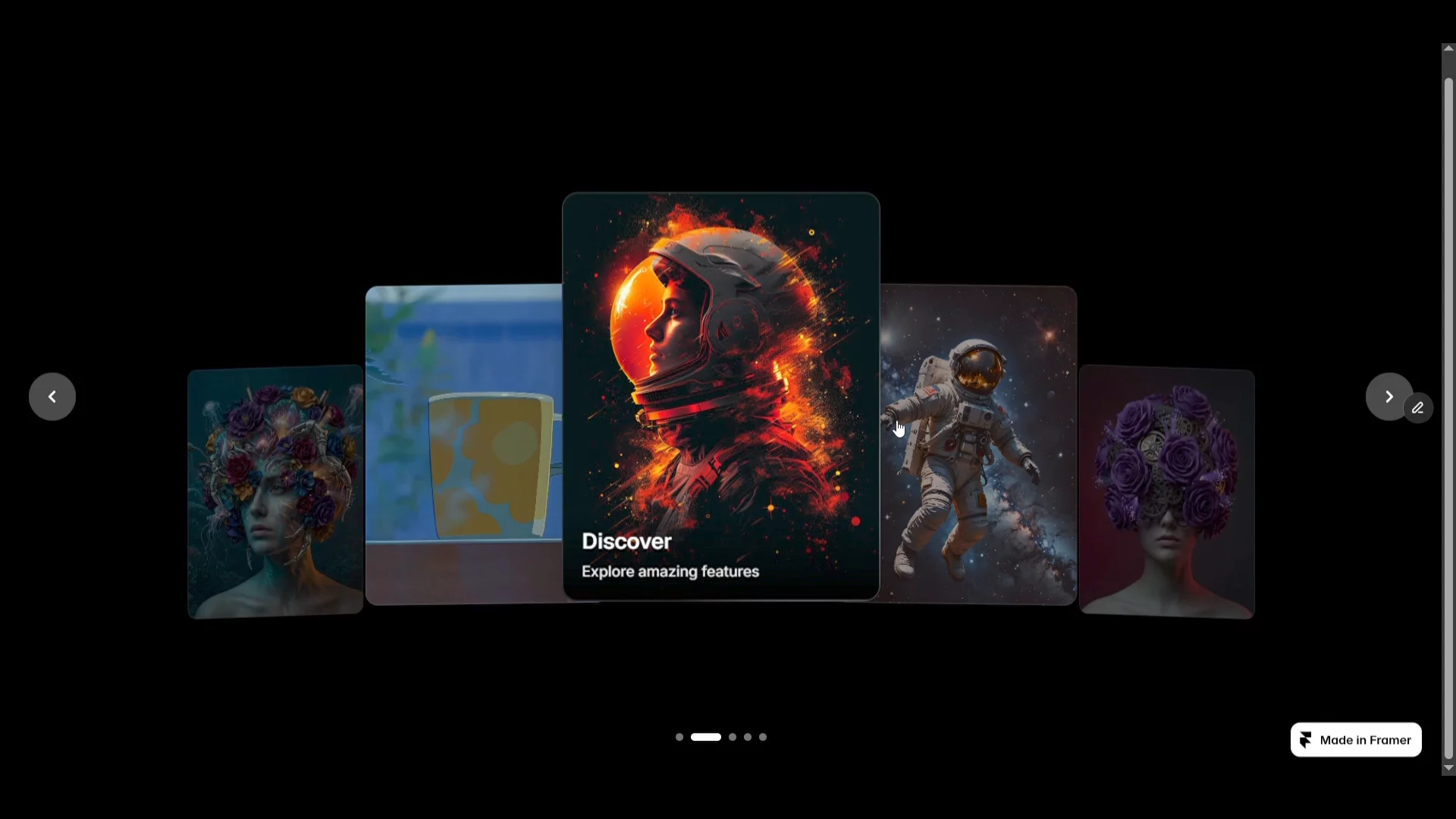 🎬 Introducing a Cinematic 3D Card Carousel for Framer. Built with smooth motion, immersive depth, responsive interactions, and premium visuals. Feedback is always welcome! 🚀