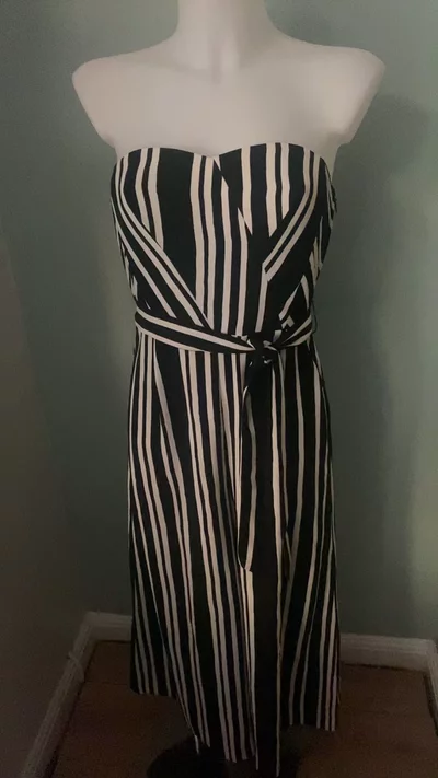 H&m Bandeau Wide-Legged Strapless Jumpsuit