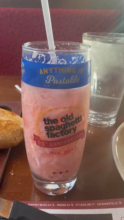 The Old Spaghetti Factory - You get to take home the glass - Italian Near Me - Fullerton, California