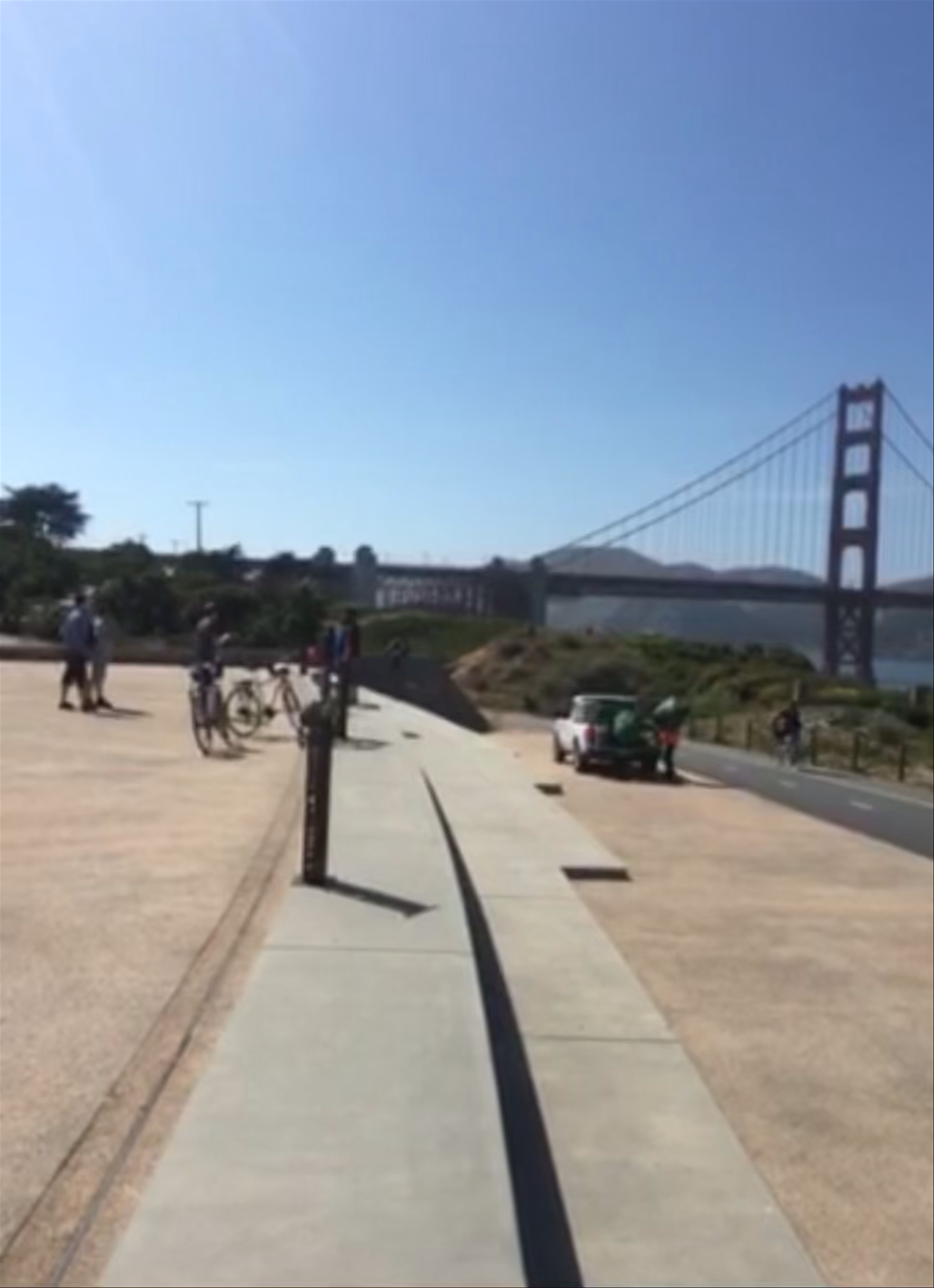 Golden Gate Bridge Sunlit Walk: Scenic San Francisco Outdoors