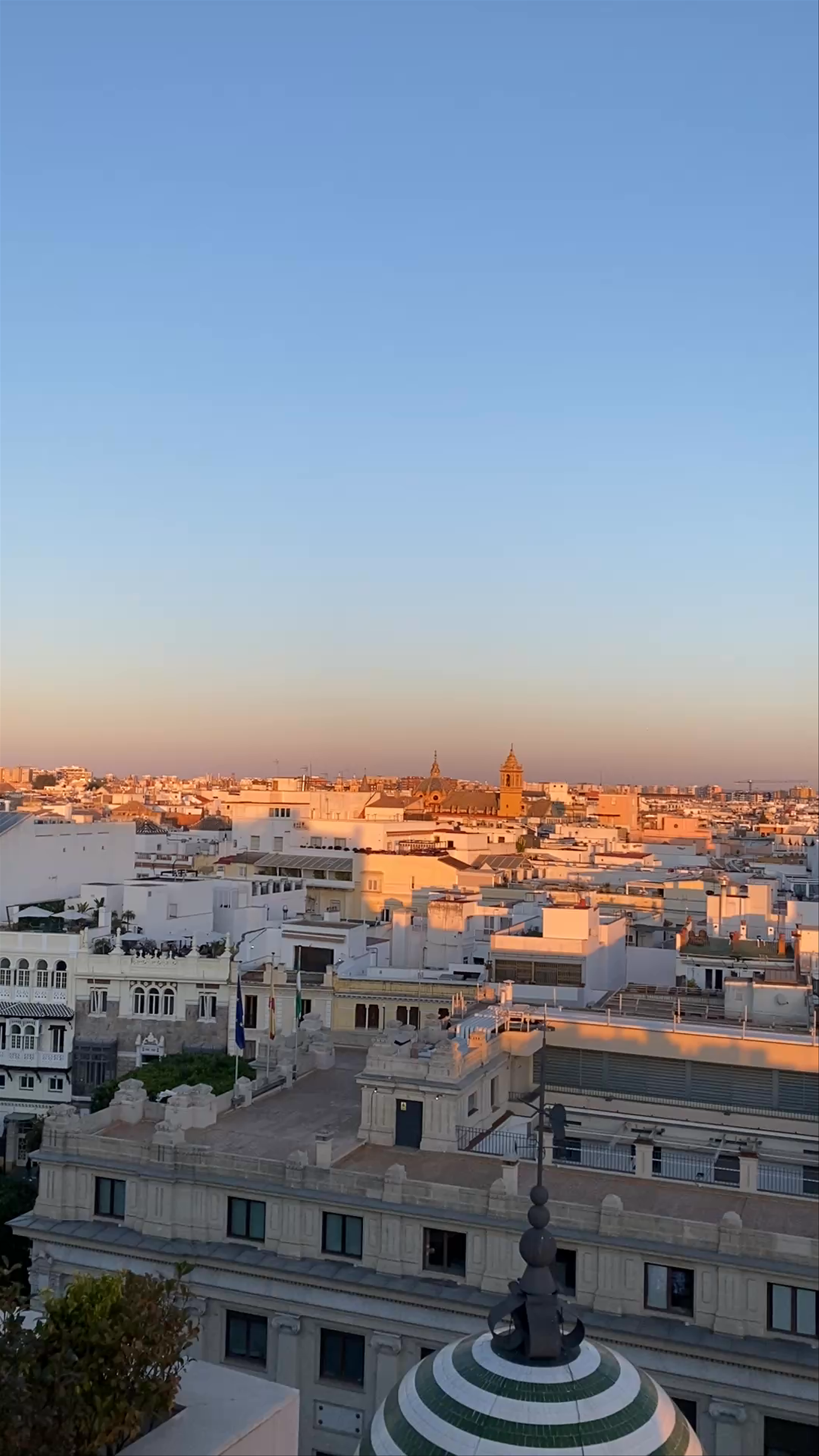 Sunset Rooftop Views at Restaurante La Maestría de Querencia in Seville