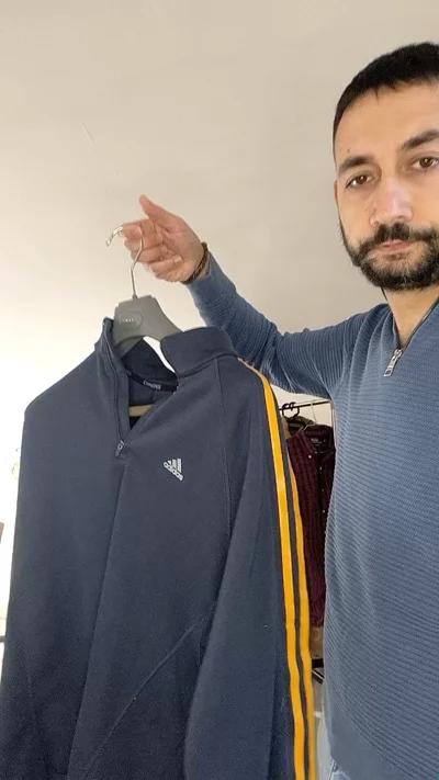 Adidas Maglione a Mezza Zip