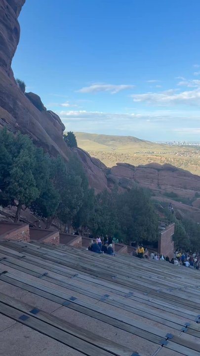 Red Rocks Amphitheatre - View from the top of red rocks amphitheater! Before the show - Music Venues Near Me - Morrison, Colorado