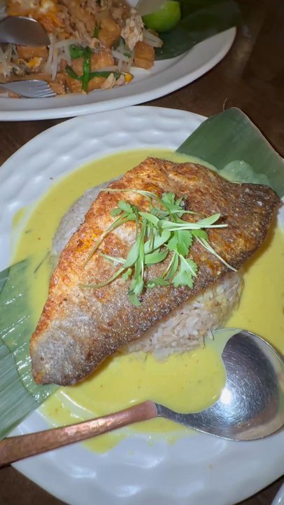 La ong - Seabass Branzino was delicious! And generous portion - Thai Near Me - Beverly Hills, California