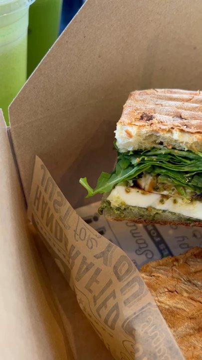 Smoothie Time - Caprese Panini in recyclable packaging - Juice Bars & Smoothies Near Me - Pembroke Pines, Florida