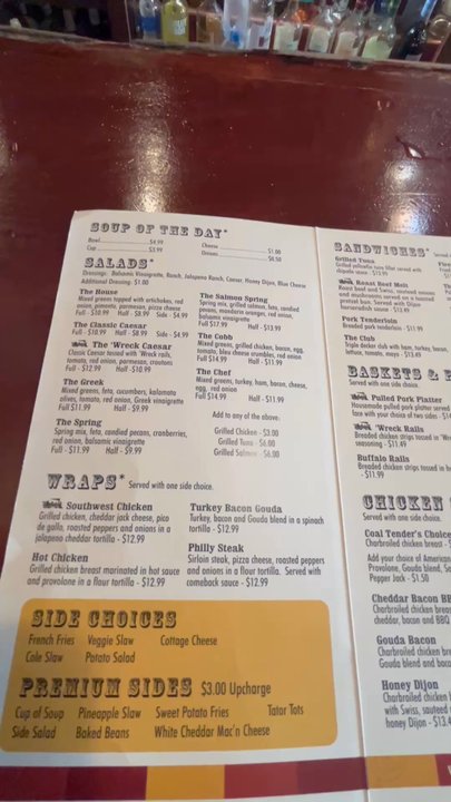 Trainwreck Saloon - Menu - Sports Bars Near Me - Saint Louis, Missouri
