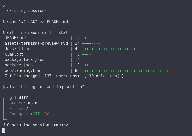 AiScribe - Log prompts & agent's response image 1