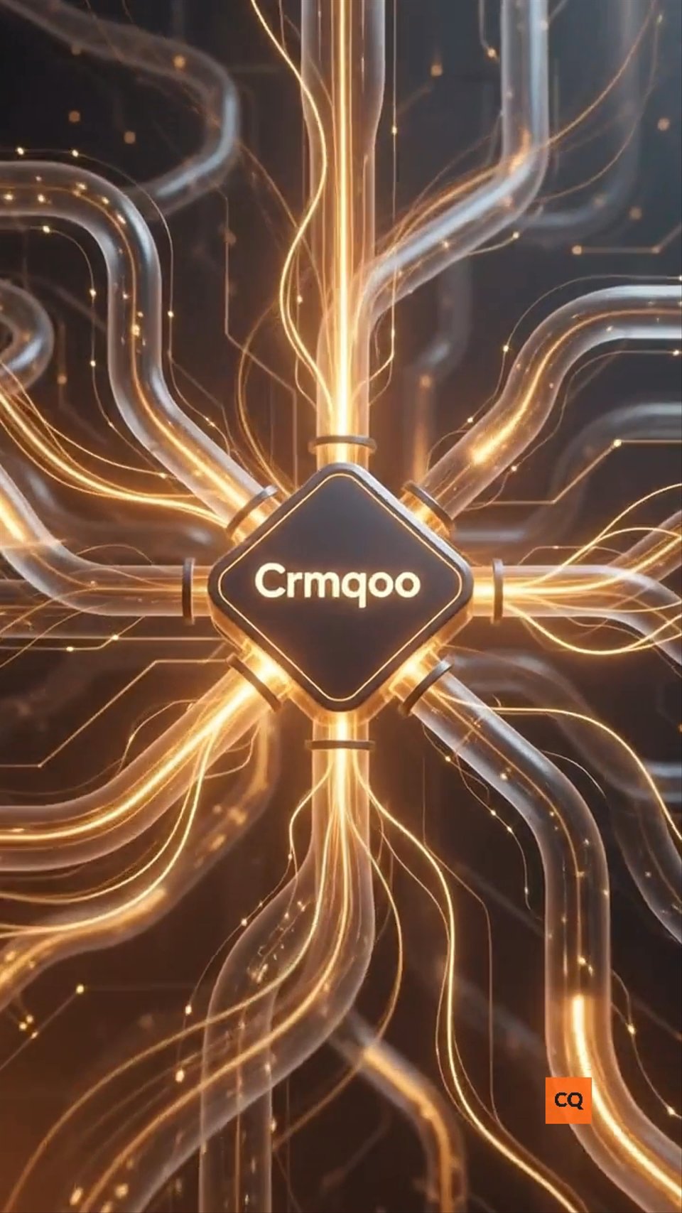 Crmqoo at the centre, routing leads out in every direction