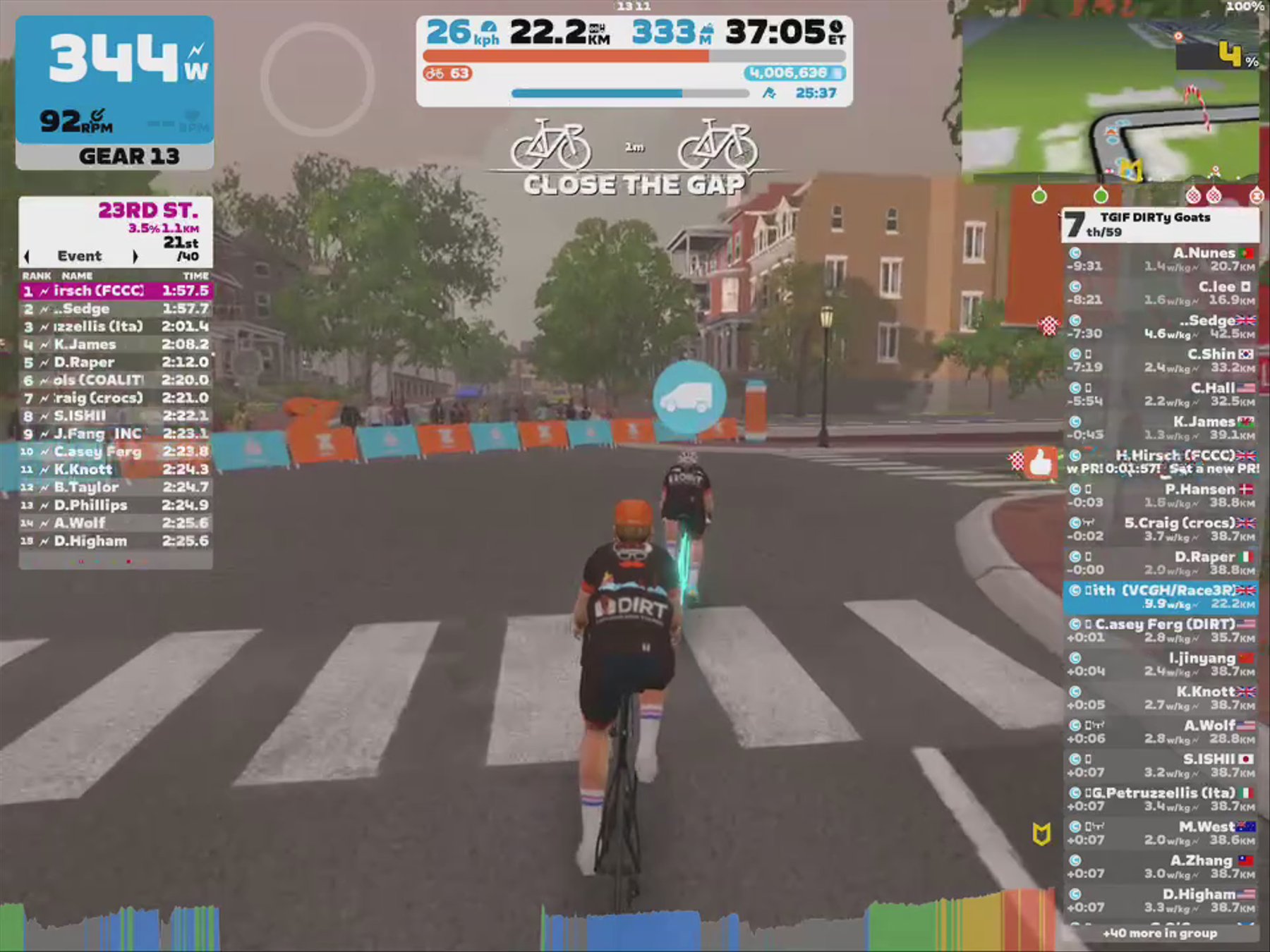 Zwift - Group Ride: TGIF DIRTy Goats (C) on Cobbled Climbs Reverse in Richmond