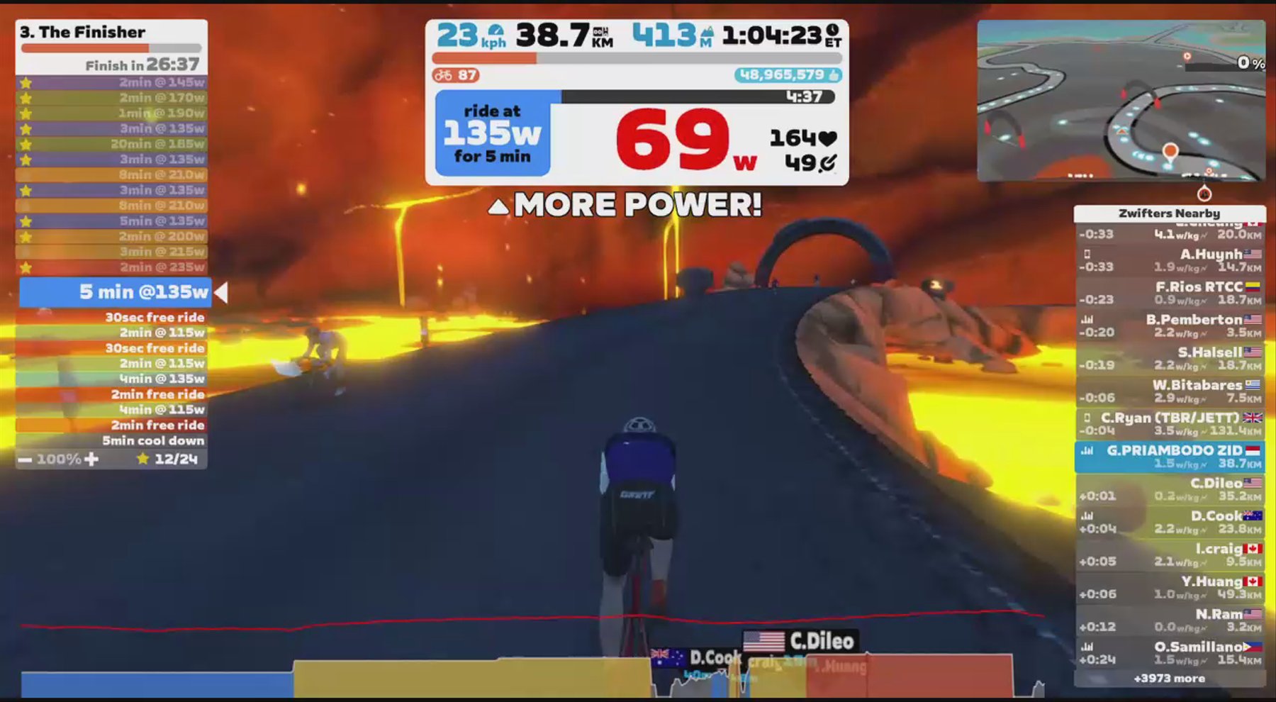 Zwift - Zwift Academy: Workout 3 | The Finisher in Watopia