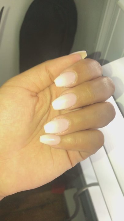 City Nail - White/pink ombré - Nail Salons Near Me - Albany, New York