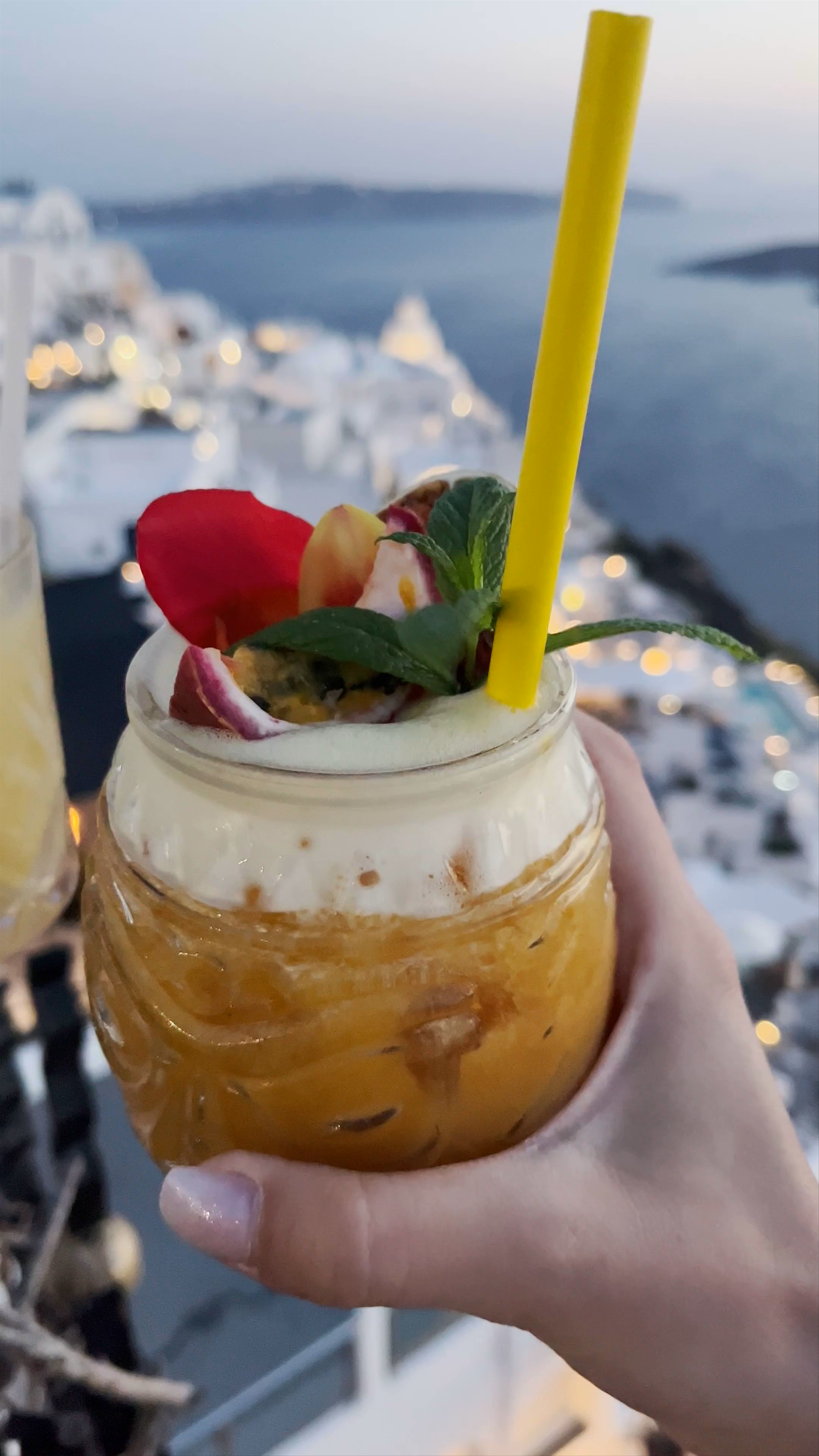 Sunset Cocktails at PK Cocktail Bar with Stunning Santorini Views
