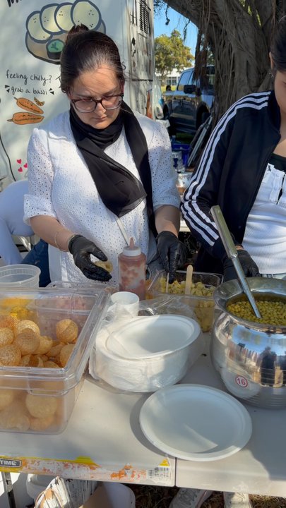 Namaste - Fresh pani poori being constructed - Festivals Near Me - Pompano Beach, Florida