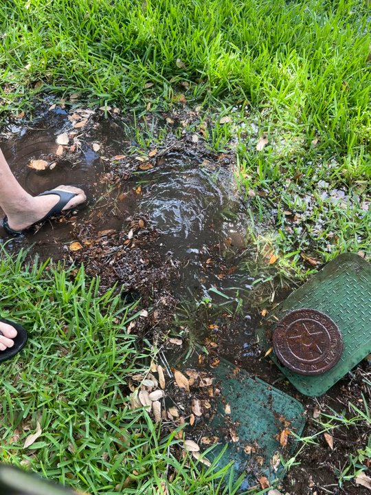 Timmon's Plumbing - Bubbling crude, kidding, just water - Plumbing Near Me