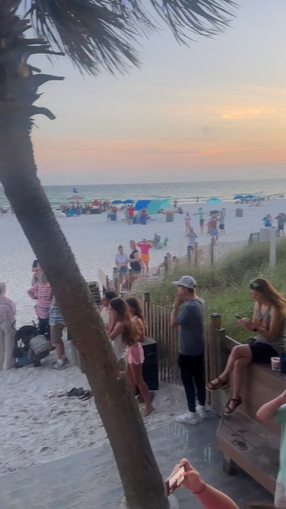Schooners - Shooting off the sunset cannon. - Seafood Near Me - Panama City Beach, Florida