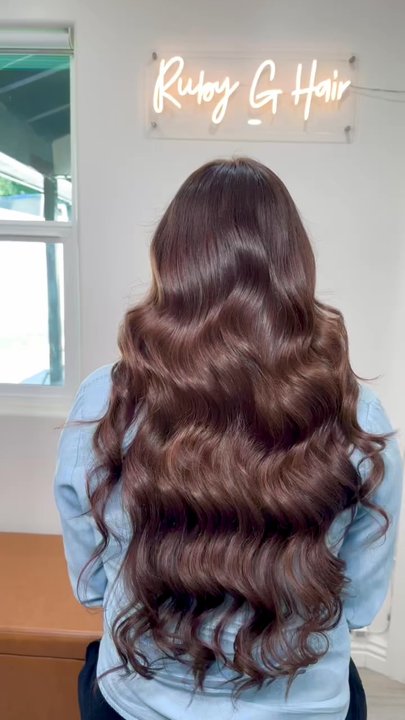 Ruby G Hair Extensions - Complete beautiful transformation with 24" quality extensions and color blend. - Hair Extensions Near Me