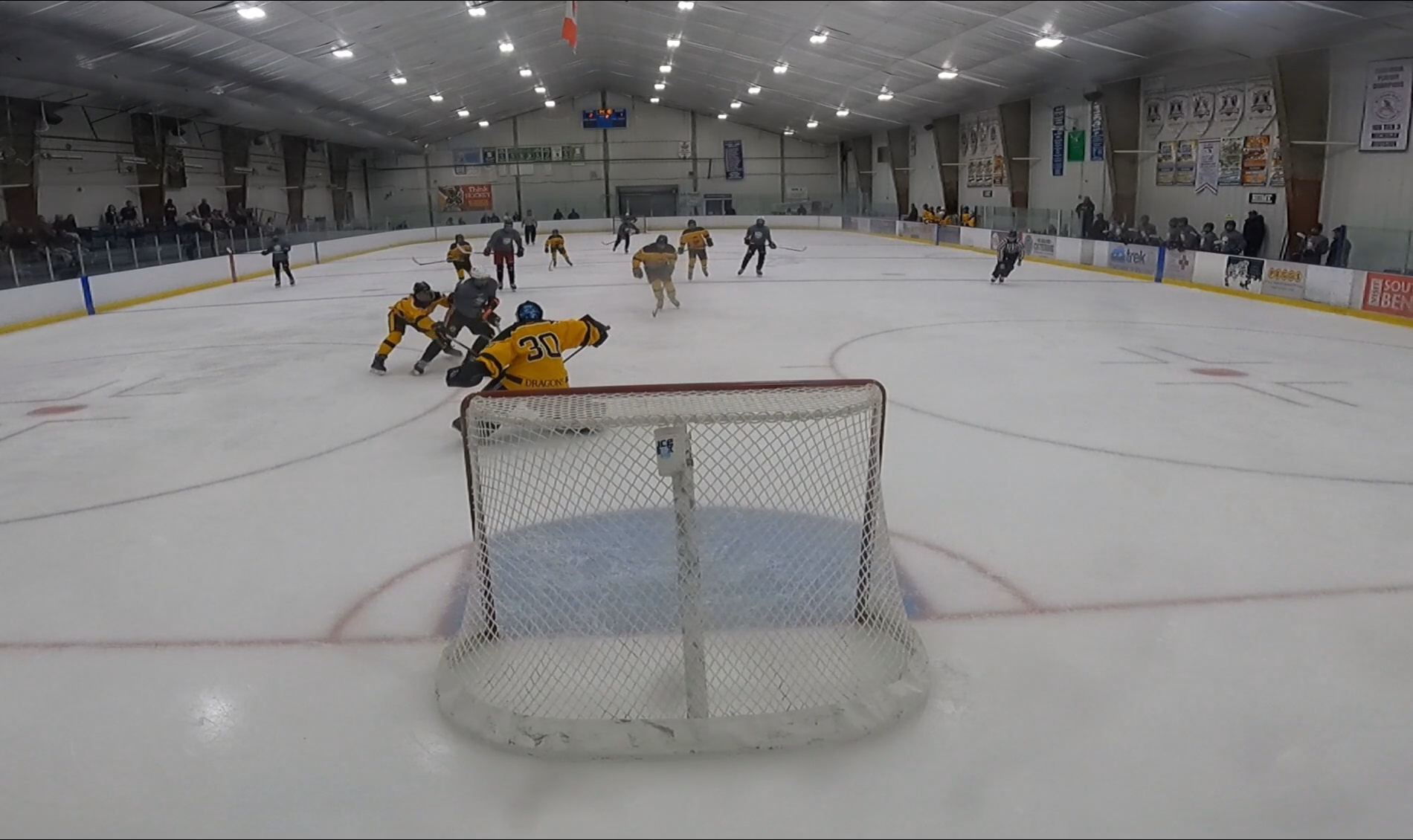 Logan Dennett's Impressive Sliding Poke Check | San Diego Dragons (South Bend Tournament).