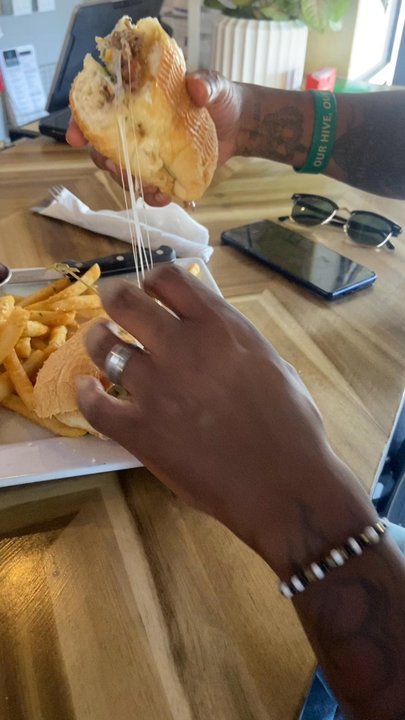 Vechos Eatery - Look at this cheese pull on this Philly! - American Near Me - Sacramento, California