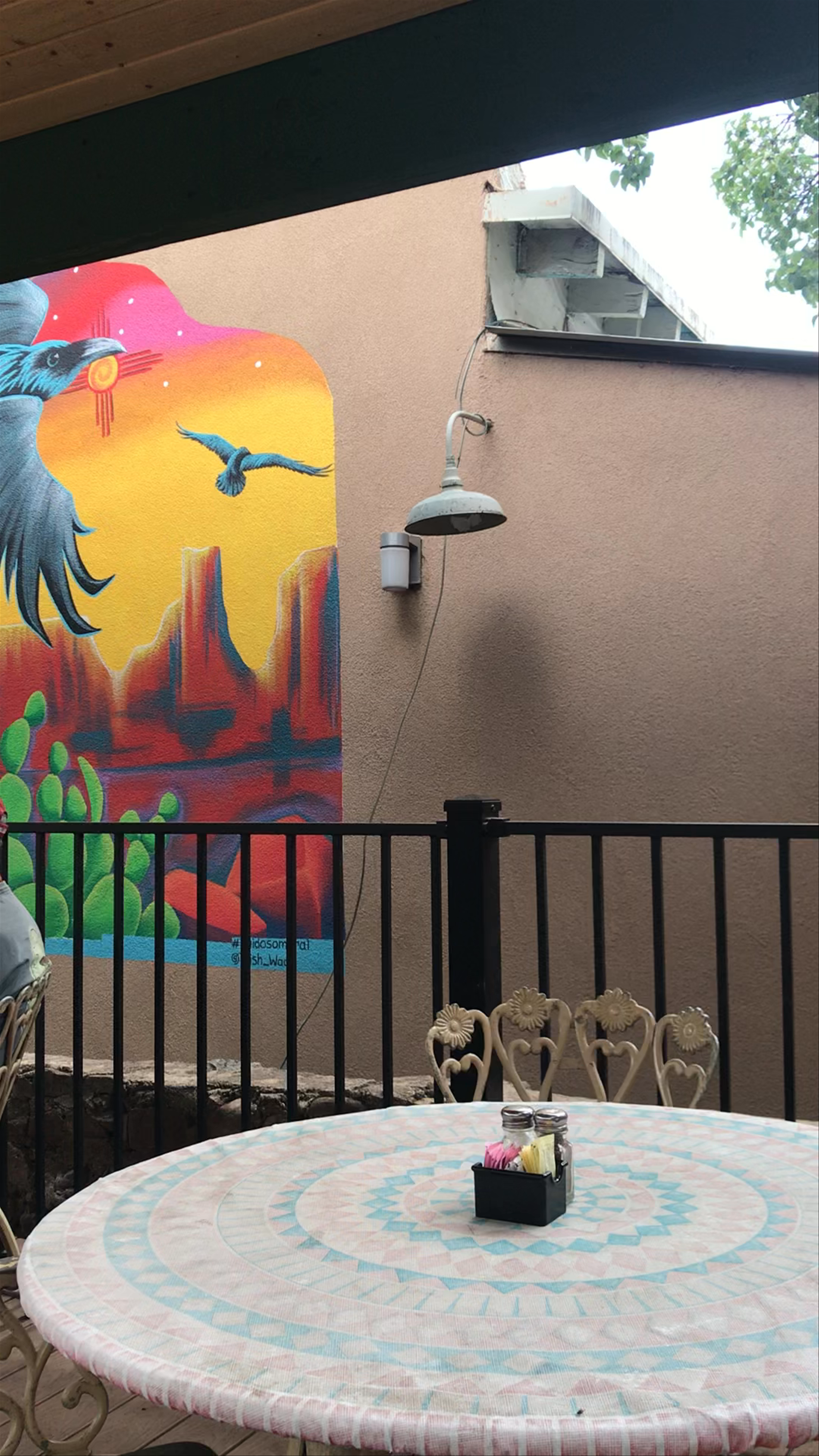 Cozy Outdoor Dining at The Village Buttery in Ruidoso, New Mexico