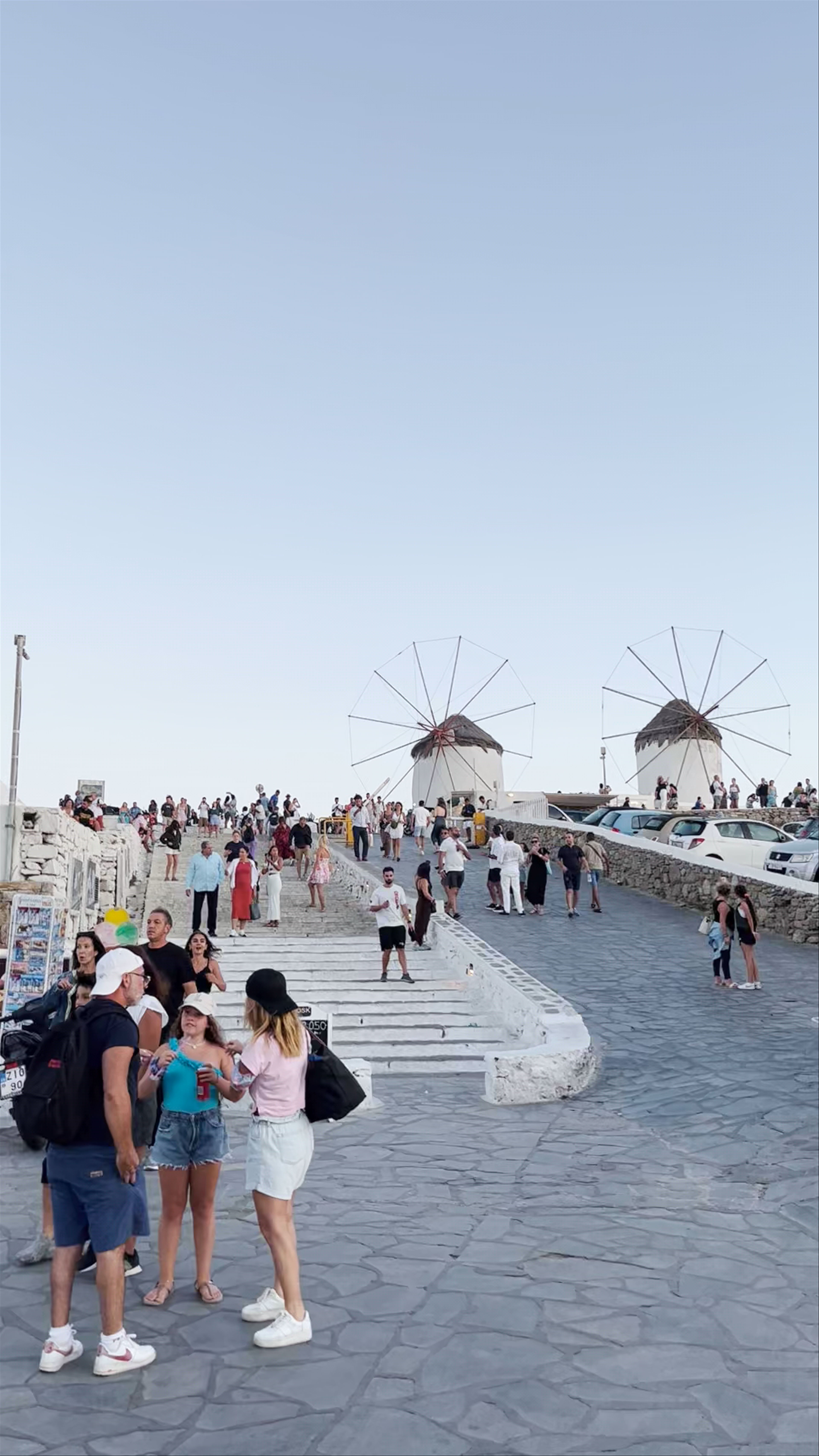 Sunset at the Iconic Windmills of Mykonos