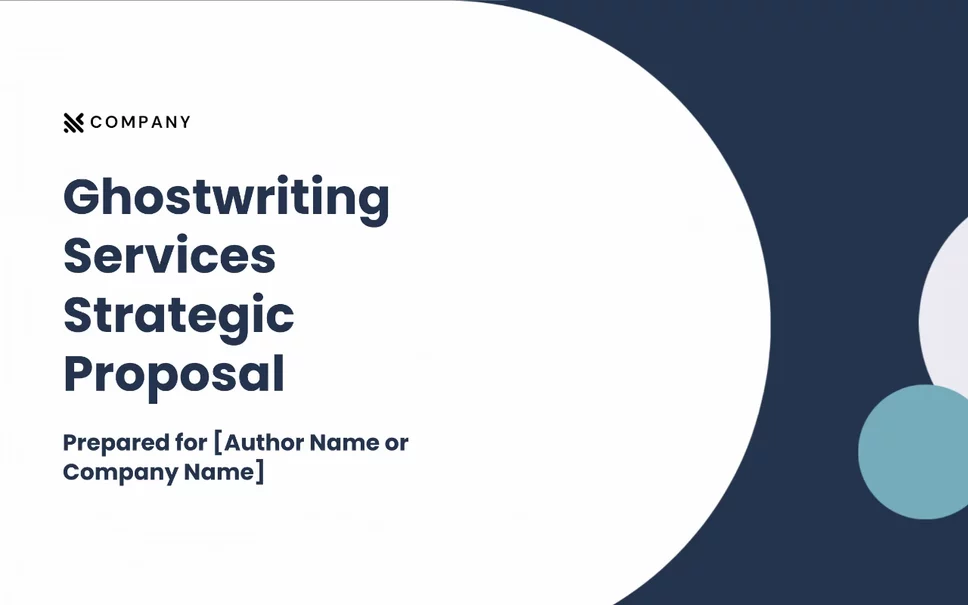 Preview of Ghost Writing Proposal Template